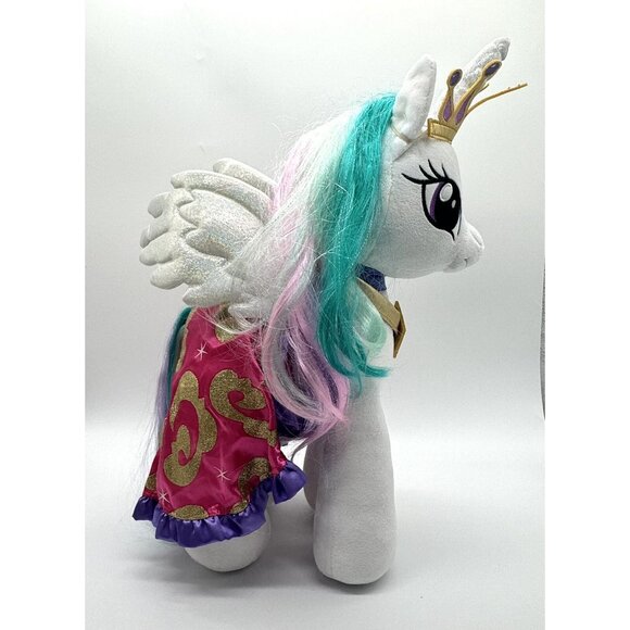 Build A Bear Princess Celestia My Little Pony Alicorn Plush w/ Crown Cape Tags - Picture 2 of 6
